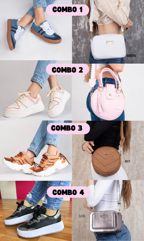 Combo Lupe cartera con tenis