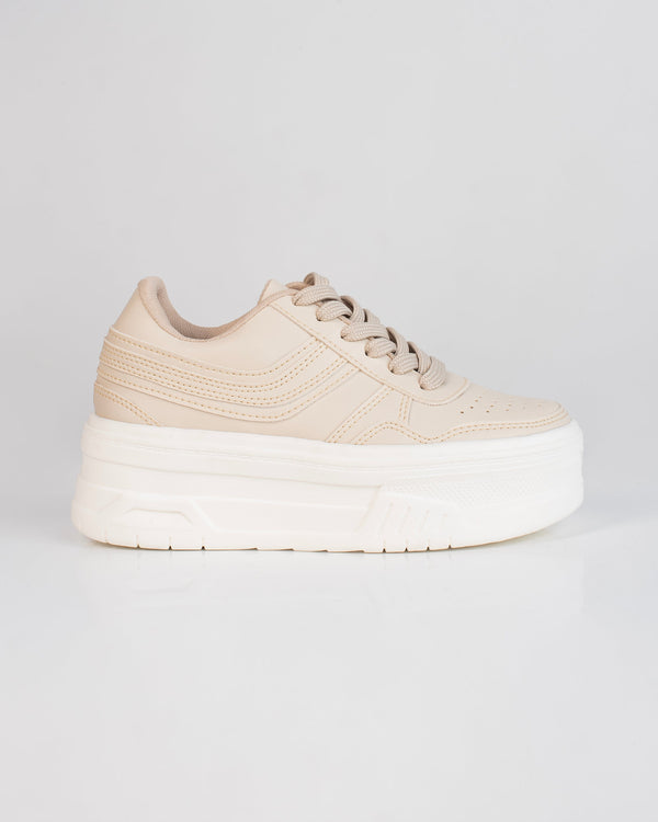 Tenis de dama color beige