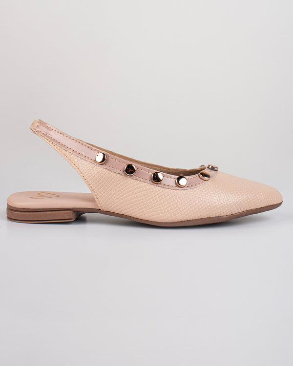 Baleta de Dama  sueco tache Y2419 Nude