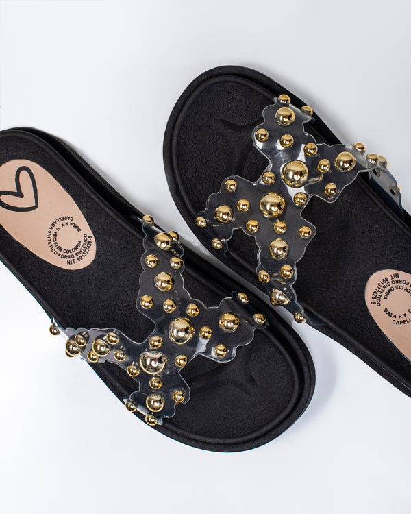 Sandalias R259 – Suela 2 cm estilo playero con capellada transparente | Ylo Shoes
