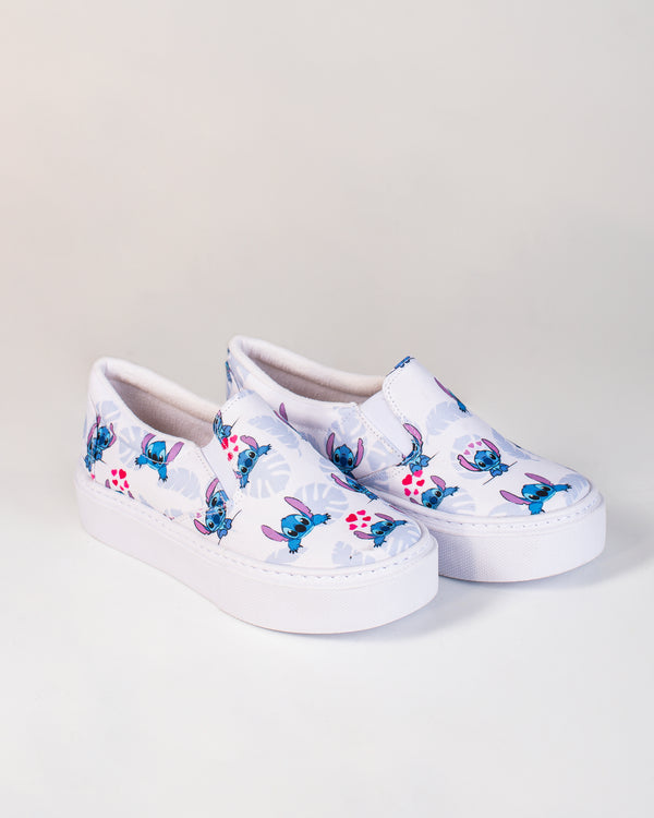 Tenis Mocasin Stitch en Tela Z17