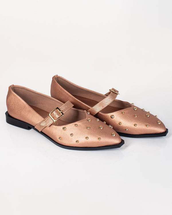 Mules de Dama T2439 cerrado  Oro rosa